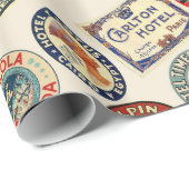 Reisen, Hotel Sticker, Gepäckausführung, Geschenkpapier (Rolleneckpunkt)