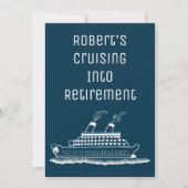 Reisen in die Altersvorsorge Blaues Party Einfach Einladung (Vorderseite)