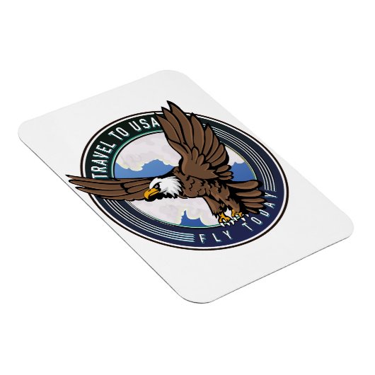 Reisen in die USA Fly-Logo Magnet (Rechte Seite)