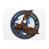 Reisen in die USA Fly-Logo Magnet (Horizontal)