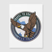 Reisen in die USA Fly-Logo Magnetkarte (Vorderseite)