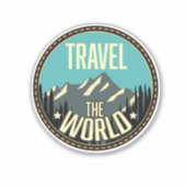 Reisen in die Welt Aufkleber (Vorderseite)