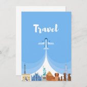 Reisen in die Welt Einladung (Vorne/Hinten)