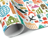 Reisen in die Welt Geschenkpapier (Rolleneckpunkt)