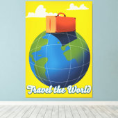 Reisen in die Welt Leinwanddruck (Insitu (Holzboden))