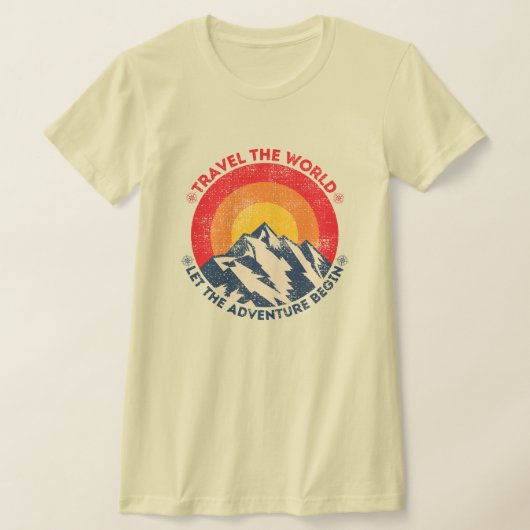 Reisen in die Welt ließ das Abenteuer beginnt Reis T-Shirt (Ablage )