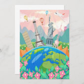 Reisen in die Welt Save The Date (Vorne/Hinten)