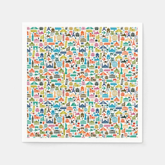 Reisen in die Welt Serviette (Vorderseite)