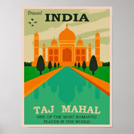 Reisen in Indien Vintag Poster