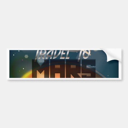 Reisen in Mars Autoaufkleber (Vorne)