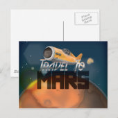 Reisen in Mars Postkarte (Vorne/Hinten)