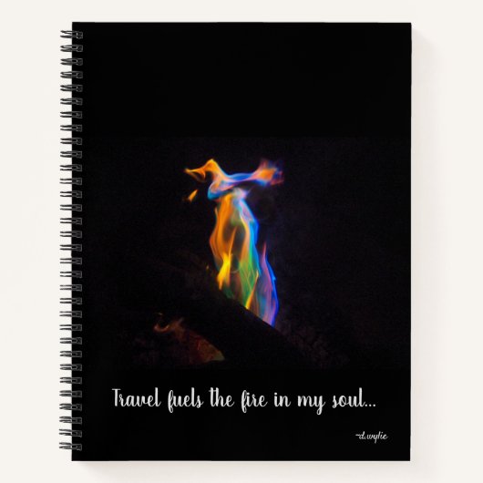 Reisen in meinem Soul treibt Feuer - Reisen Notizblock (Vorderseite)