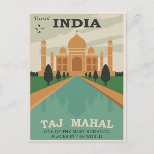 Reisen Indien Taj Mahal /Retro Postcard Postkarte (Vorderseite)