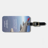 Reisen inspirierendes Zitat Flugzeug Wing Gepäckanhänger (Vorderseite horizontal)