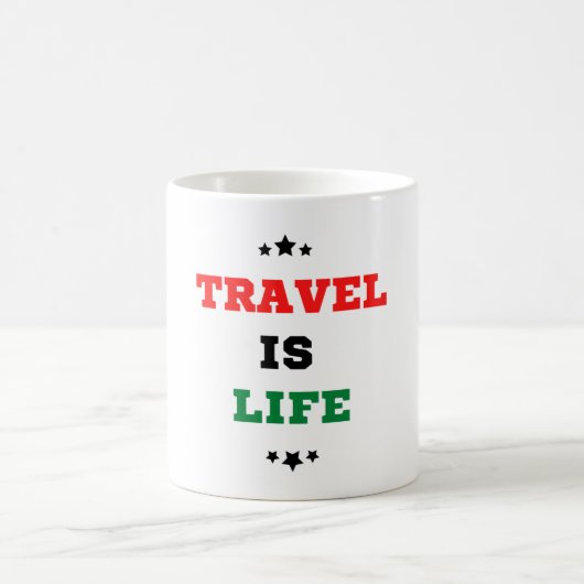 Reisen ist die Tasse des Lebenskaffees (Mittel)