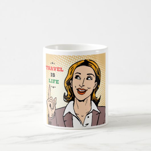 Reisen ist die Tasse des Lebenskaffees (Mittel)