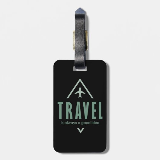 Reisen ist immer eine gute Idee, Erlebnissucher Gepäckanhänger (Rückseite vertikal)