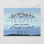 Reisen ist immer eine gute Idee Postkarte (Vorderseite)