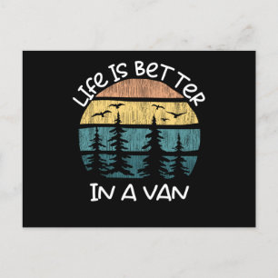 Reisen ist in einem Van-Camping besser Postkarte
