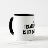 Reisen ist Lernen Tasse (Vorderseite Links)