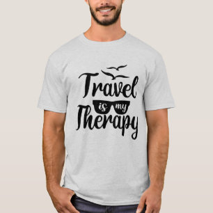 Reisen ist mein Therapiebegriff Kunst T-Shirt