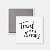 Reisen ist mein Therapy Magnet (Vorderseite/Rückseite)
