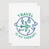 Reisen ist meine Therapie Dankeskarte (Vorne/Hinten)