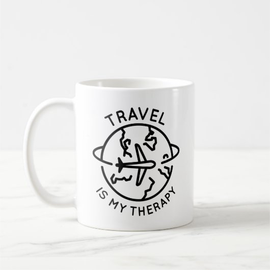 Reisen ist meine Therapie Kaffeetasse (Links)