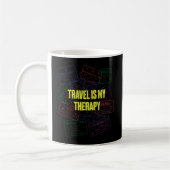 Reisen ist meine Therapie Reisende Urlaub Erkundun Kaffeetasse (Links)
