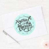 Reisen ist meine Therapie Runder Aufkleber (Umschlag)