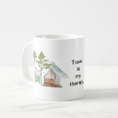 Reisen ist meine Therapie, Tasse für einen Reisend (Vorderseite Links)