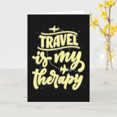 Reisen ist meine Therapie Urlaub Reisende Karte (Gelbe Blume)