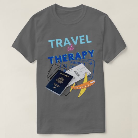 Reisen ist Therapie 1 T-Shirt (Design vorne)