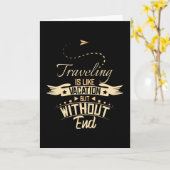 Reisen ist wie Urlaub Karte (Gelbe Blume)