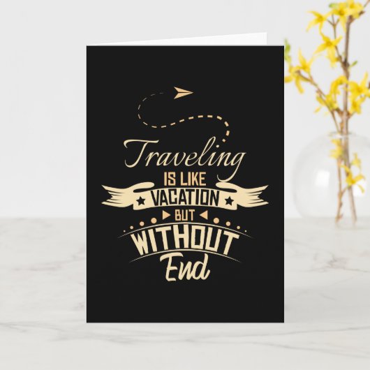 Reisen ist wie Urlaub Karte (Gelbe Blume)