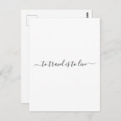 Reisen ist zu leben - einfach Reisekostenangebot Postkarte (Vorne/Hinten)