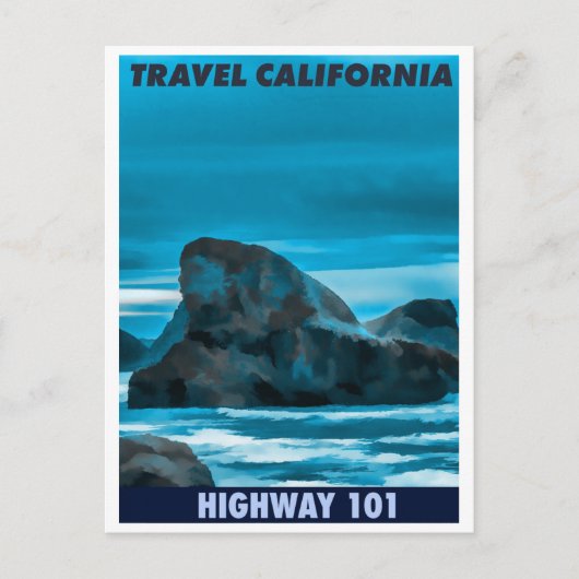 Reisen Kalifornien, Autobahn 101, Retro Travel Postkarte (Vorderseite)