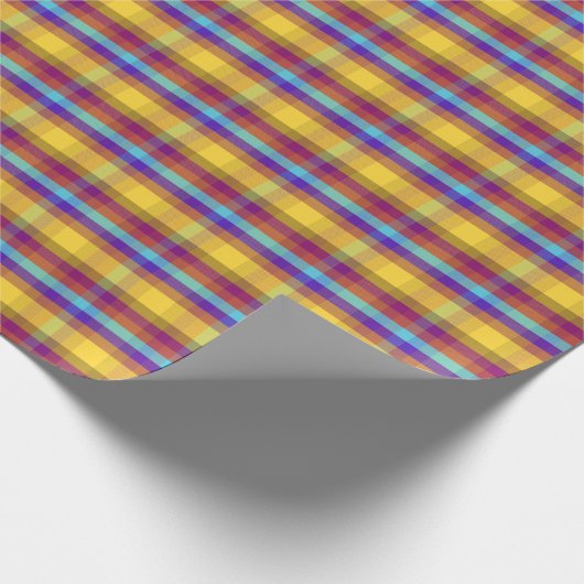 Reisen Kariert MM Geschenkpapier (Ecke)