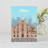 Reisen Kunst nach Mailand Italien Einladung (Stehend Vorderseite)