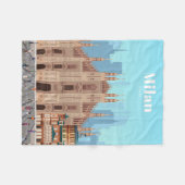 Reisen Kunst nach Mailand Italien Fleecedecke (Vorderseite (Horizontal))