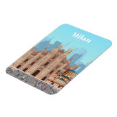 Reisen Kunst nach Mailand Italien Magnet (Linke Seite)