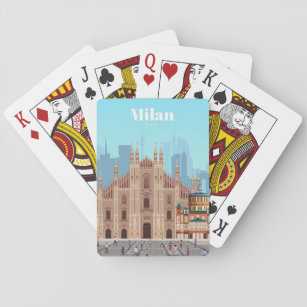 Reisen Kunst nach Mailand Italien Spielkarten