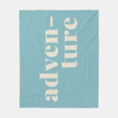 Reisen liebt Adventure Text Soft Aquamarin Blue Re Fleecedecke (Vorderseite)