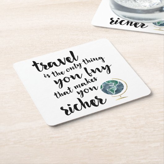 Reisen machen Sie zu reicheren Untersetzer (angewinkelt)