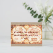 Reisen macht Sie reicher - Postkarte (Stehend Vorderseite)