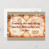 Reisen macht Sie reicher - Postkarte (Vorne/Hinten)