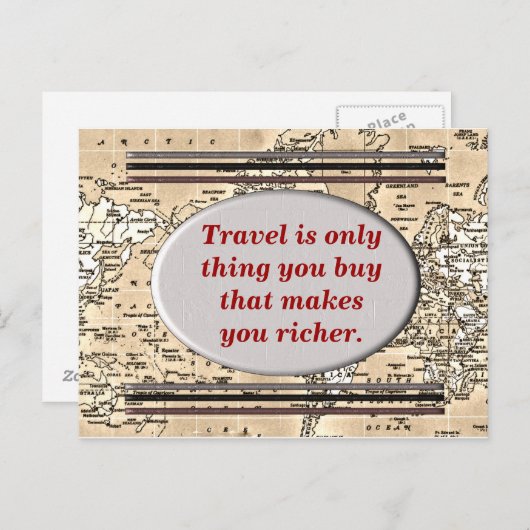 Reisen macht Sie reicher - Postkarte (Vorne/Hinten)