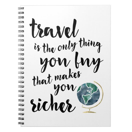 Reisen macht Sie zu einem reicheren Angebot für No Notizblock (Vorderseite)