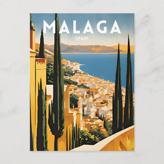 Reisen Malaga Spanien Postkarte (Vorderseite)