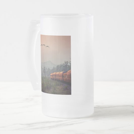 Reisen Mattglas Bierglas (Vorderseite Links)